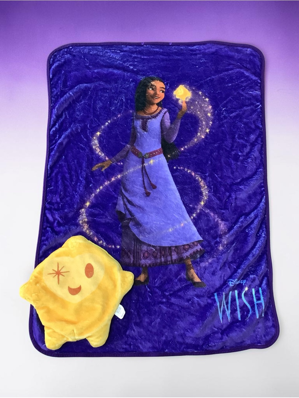 Disney Movie Wish Star Pillow Blanket Theater Merchandise Golden Link Kids
